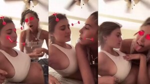 Lia Marie Johnson Lesbian Kiss